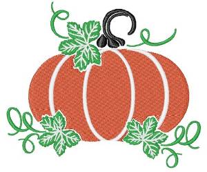 Picture of Fall Pumpkin, Machine Embroidery Design