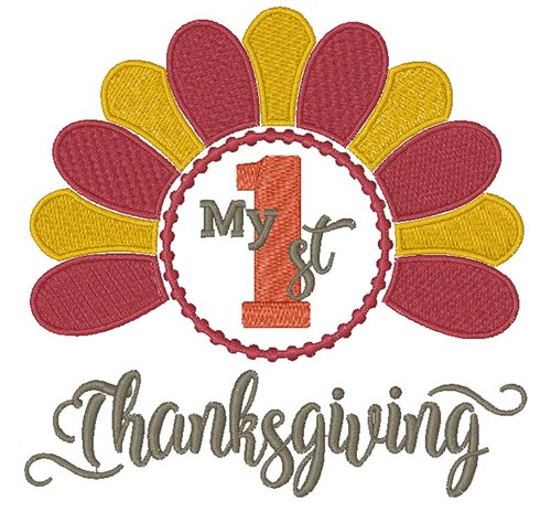 My 1st Thanksgiving Machine Embroidery Design