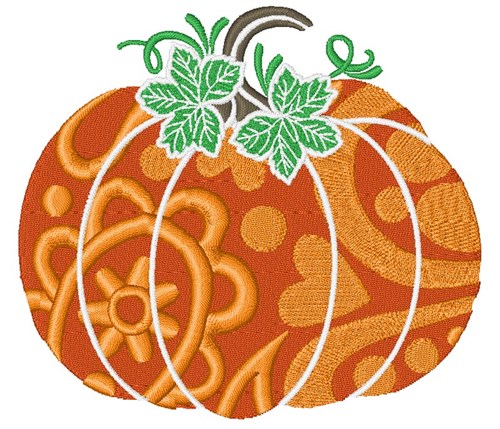 Autumn Pumpkin Machine Embroidery Design