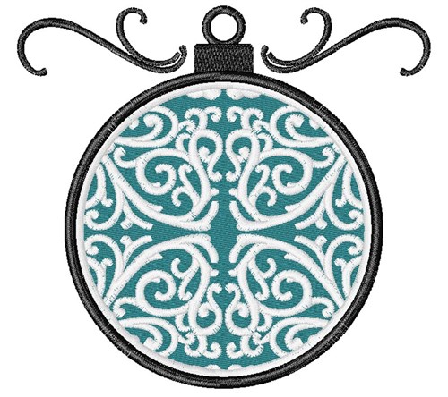 Elegant Swirly Ornament Machine Embroidery Design