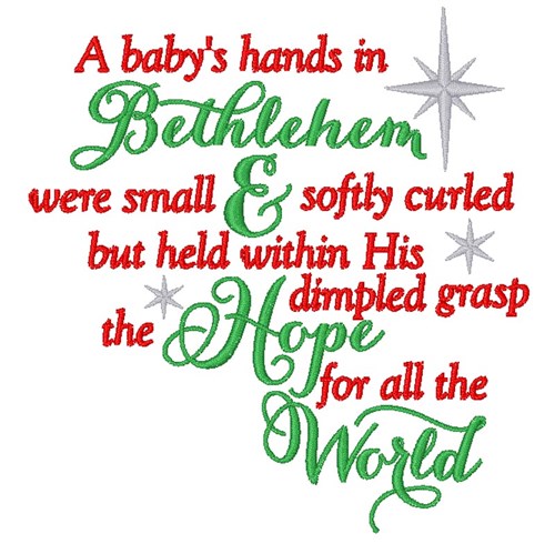 Baby In Bethlehem Machine Embroidery Design