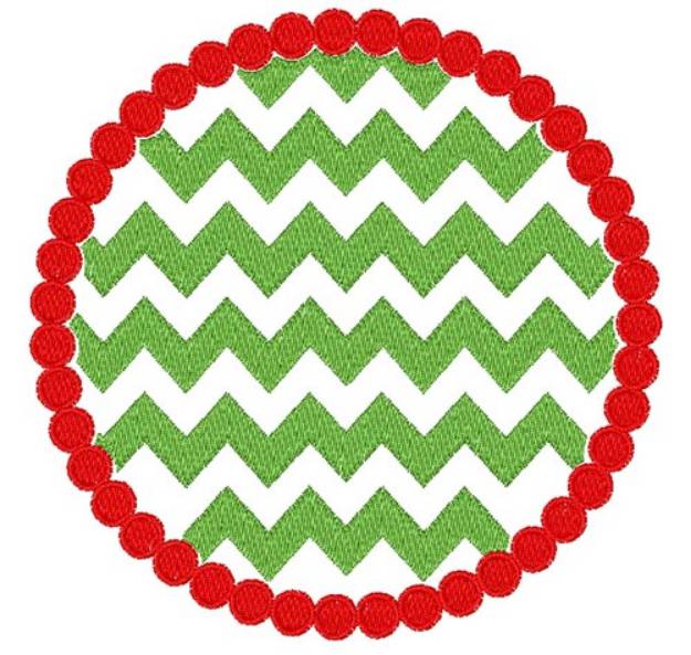 Picture of Zig Zag Christmas Circle Machine Embroidery Design
