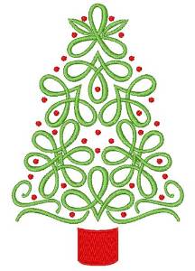 Picture of Decorative Christmas Tree Machine Embroidery Design
