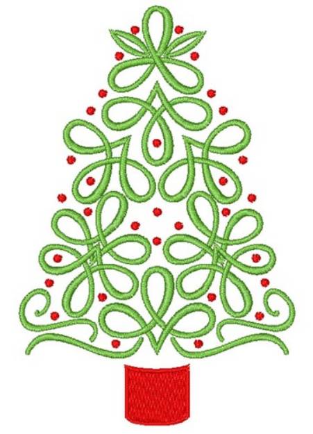 Picture of Decorative Christmas Tree Machine Embroidery Design