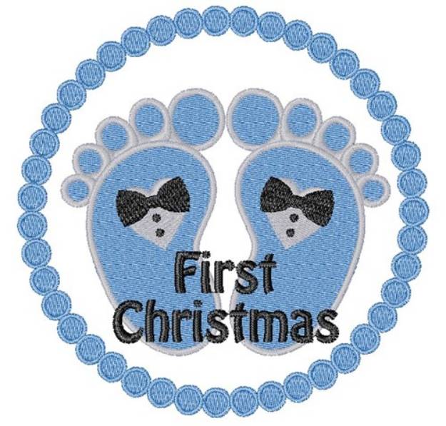 Picture of Boy's First Christmas Machine Embroidery Design