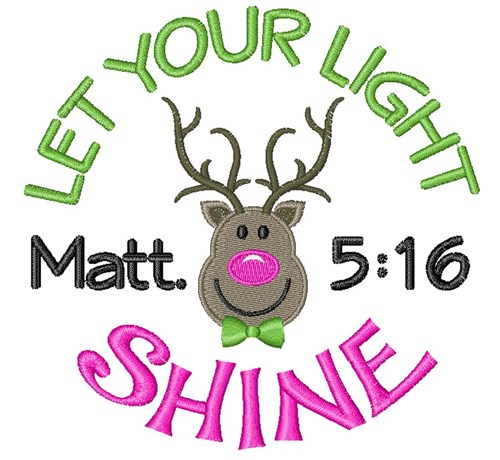 Let Your Light Shine Machine Embroidery Design