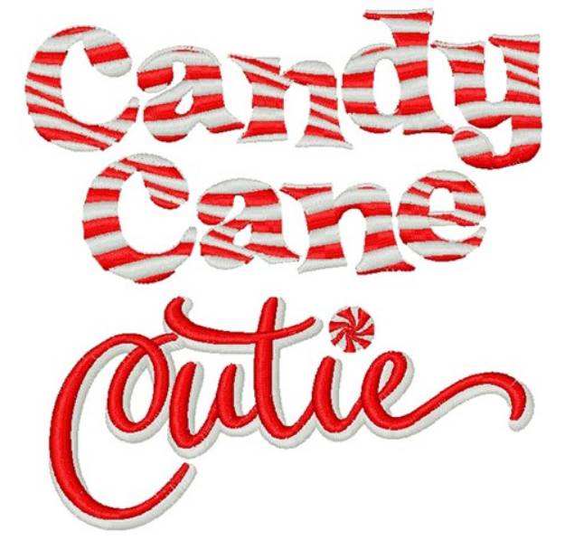 Picture of Candy Cane Cutie Machine Embroidery Design