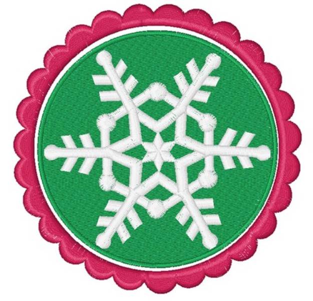 Picture of Pretty Snowflake Circle Machine Embroidery Design