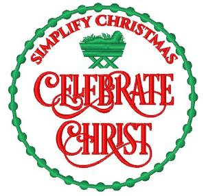 Picture of Celebrate Christ & Manger Machine Embroidery Design