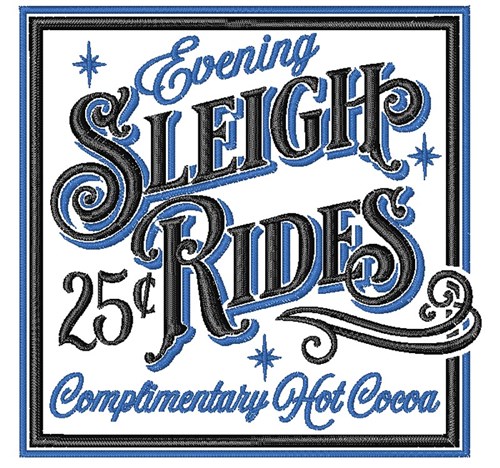 Evening Sleigh Rides Machine Embroidery Design