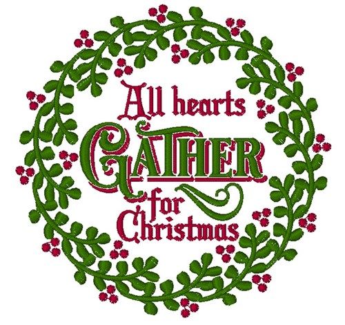 Gather For Christmas Machine Embroidery Design