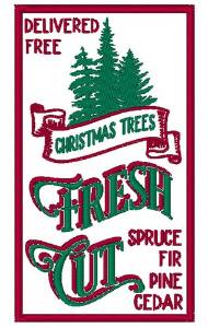 Picture of Fresh Cut Trees Machine Embroidery Design