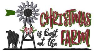 Picture of Christmas On The Farm Machine Embroidery Design