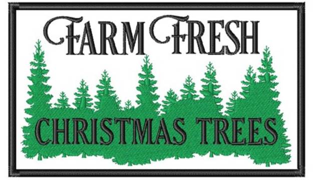Picture of Farm Fresh Christmas Trees Machine Embroidery Design