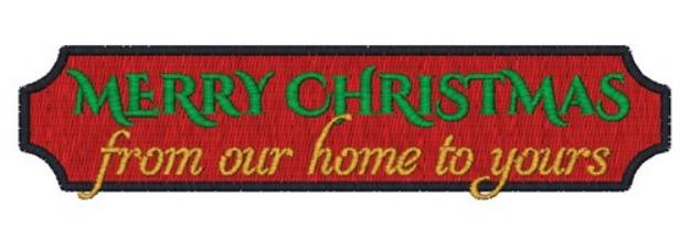 Picture of Merry Christmas Sign Machine Embroidery Design