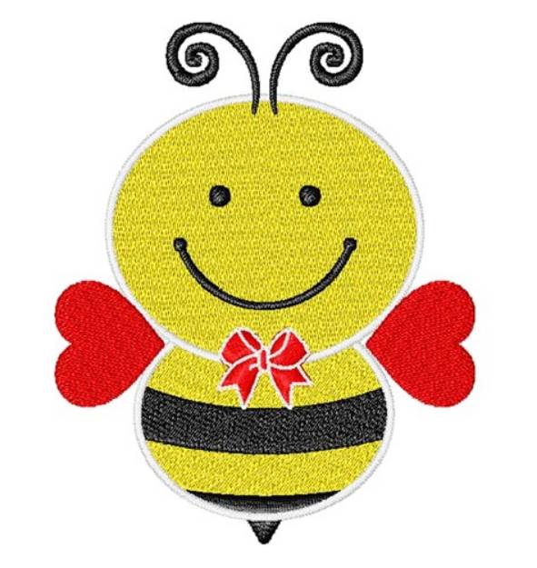 Picture of Valentine Boy Bumblebee Machine Embroidery Design