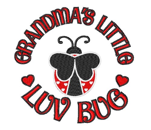 Grandma's Little Luv Bug Machine Embroidery Design