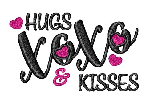 Hugs & Kisses Machine Embroidery Design