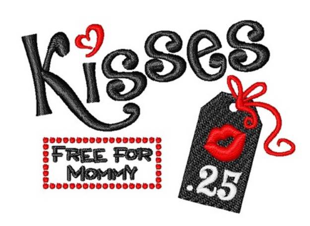 Picture of Valentine's Kisses For Mommy Machine Embroidery Design