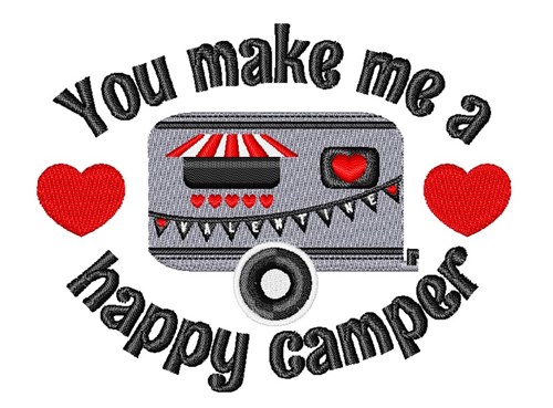 Make Me A Happy Camper Machine Embroidery Design