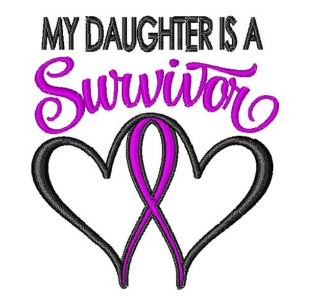 Picture of Daughter Is Survivor Machine Embroidery Design