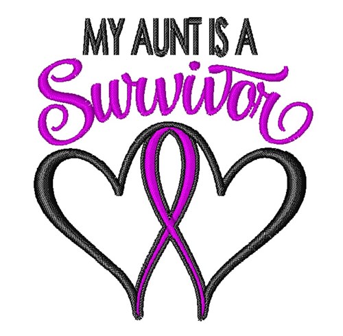 Aunt Is Survivor Machine Embroidery Design