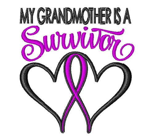 Grandmother Is Survivor Machine Embroidery Design