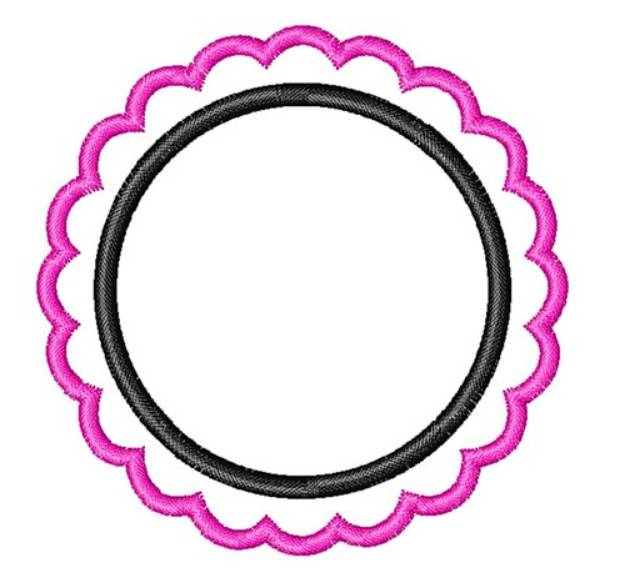 Picture of Scalloped Circle Machine Embroidery Design