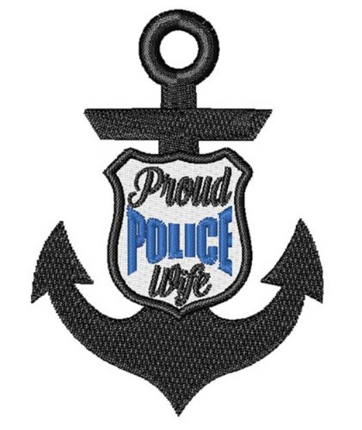 Picture of Proud Police Wife Machine Embroidery Design