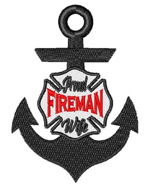 Picture of Fireman Wife Machine Embroidery Design