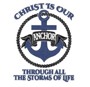 Picture of Christ Is Our Anchor Machine Embroidery Design