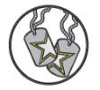 Picture of Star Dog Tag Machine Embroidery Design