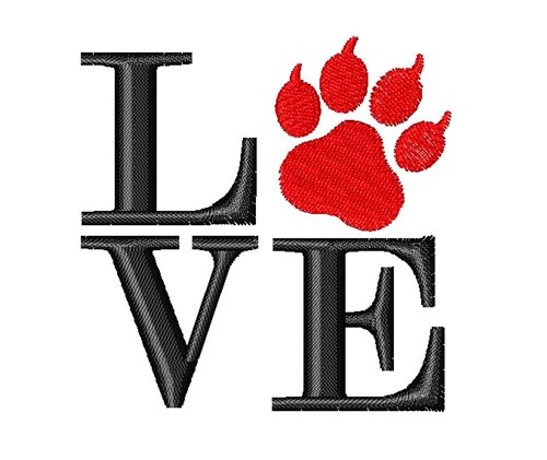 Dog Love Machine Embroidery Design