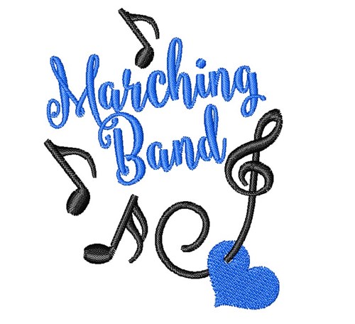 Marching Band Machine Embroidery Design
