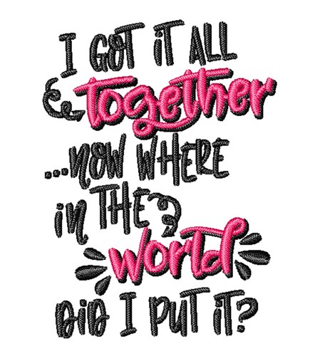 All Together Machine Embroidery Design