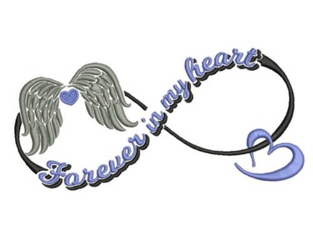 Picture of Forever In My Heart Machine Embroidery Design