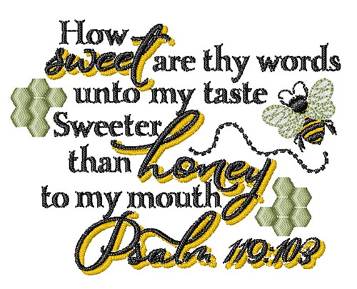 Sweeter Than Honey Machine Embroidery Design