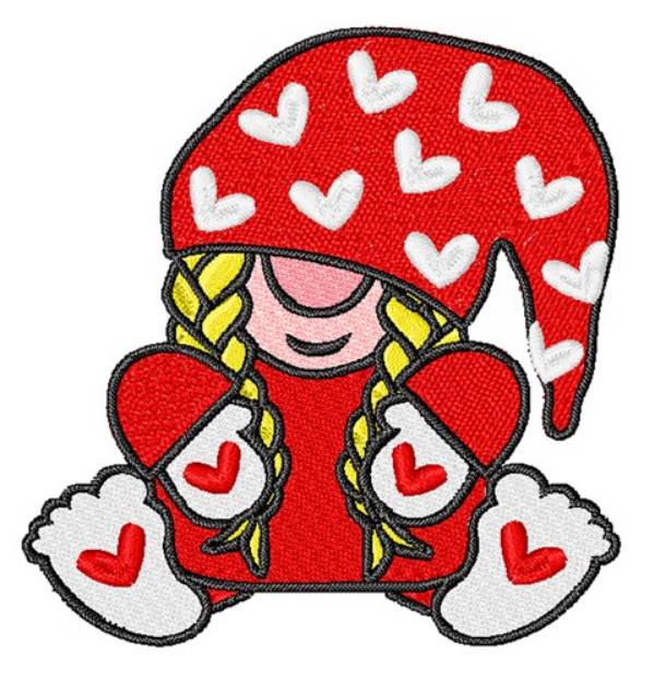 Picture of Valentine Gnome Machine Embroidery Design
