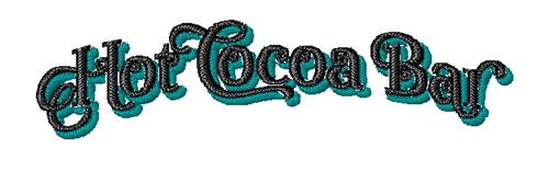 Hot Cocoa Bar Machine Embroidery Design