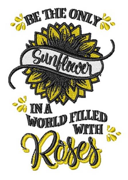 Picture of The Only Sunflower Machine Embroidery Design