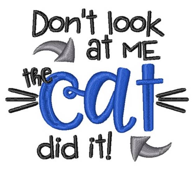 Picture of Cat Did It Machine Embroidery Design