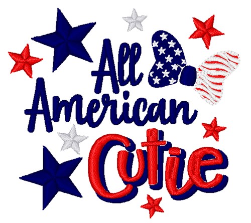 All American Cutie Machine Embroidery Design