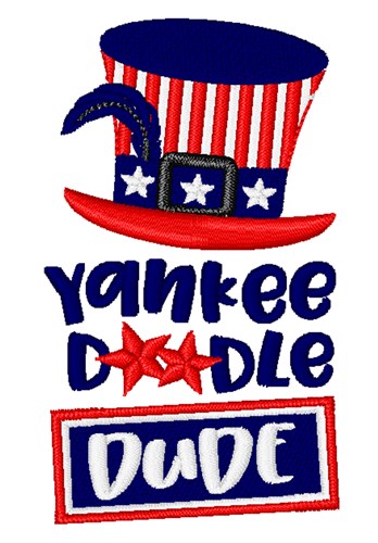 Yankee Doodle Dude Machine Embroidery Design