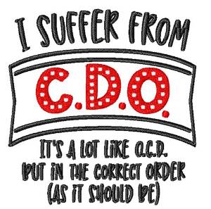 Picture of Suffer From CDO Machine Embroidery Design
