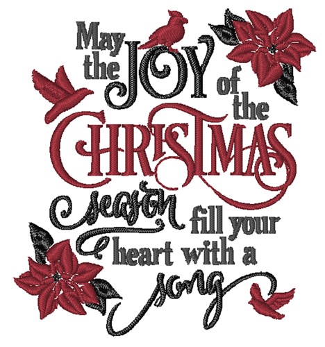 Joy Of Christmas Machine Embroidery Design