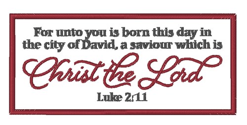 Christ The Lord Machine Embroidery Design