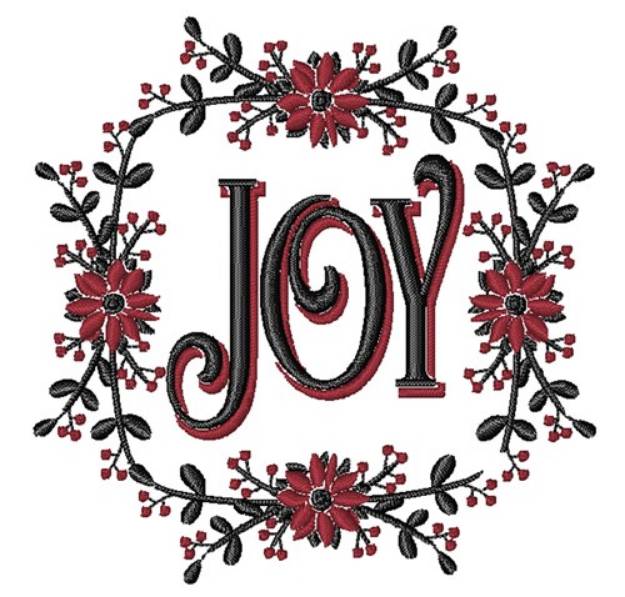 Picture of Joy Wreath Machine Embroidery Design
