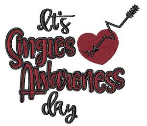 Picture of Singles Awareness Machine Embroidery Design