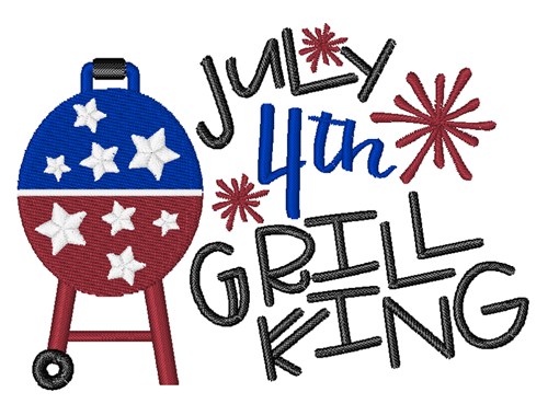 Grill King Machine Embroidery Design