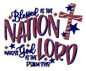 Picture of Blessed Nation Machine Embroidery Design